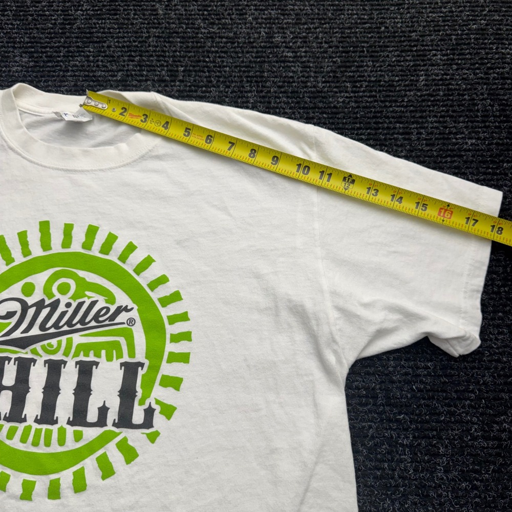 Miller Chill Beer Graphic T-Shirt White Anvil Cotton Mens XL Brewery Tee - Picture 4 of 12